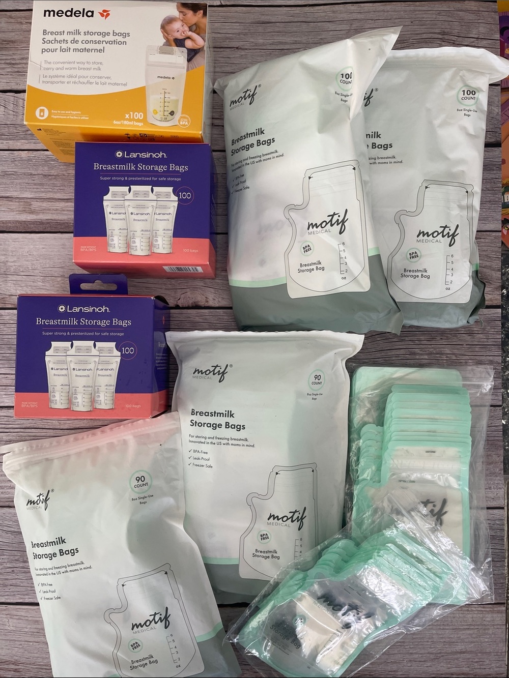 $124 Medela, Motif & Lansinoh Breastmilk Storage Bags Bundle - NEW SALE BUNDLE